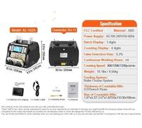 Contatore di denaro da 1200 pezzi/min, registratore cassa aziendale, rilevatore banconote false, funzione for banca e negozio