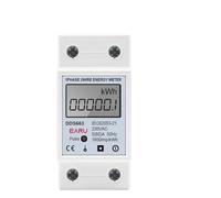 Contatore di energia digitale LCD monofase Reset Zero kWh Tensione Corrente Consumo energetico Contatore Wattmetro elettrico 220 V Guida Din(DDS668,AC110V 50Hz)