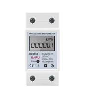 Contatore di energia digitale LCD monofase Reset Zero kWh Tensione Corrente Consumo energetico Contatore Wattmetro elettrico 220V Din Rail(DDS667,AC220V)