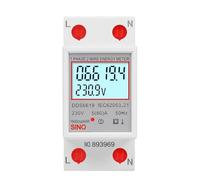Contatore di energia digitale monofase Display LCD 220V 230V Monitor di energia elettrica su guida Din 50 60Hz Super risparmio energetico for interni(StyleB)