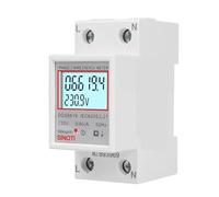 Contatore di energia digitale monofase Display LCD 220V 230V Monitor di energia elettrica su guida Din 50 60Hz Super risparmio energetico for interni(StyleB)