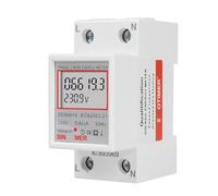 Contatore di energia digitale monofase su guida DIN Display LCD Wattmetro Consumo energetico Contatore elettrico KWH 220V 230V 50 60Hz(4PC-StyleA)