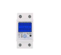 Contatore di energia elettrica 2P Display digitale LCD monofase Montaggio su guida DIN Contatore elettrico a 2 fili Wattmetro Potenza kWh AC230V 60Hz(668-80A-Light-M-120V)