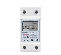 Contatore di energia elettrica monofase con display digitale LCD AC 220V 230V 60A 50Hz, misuratore di wattora digitale AC, misuratore di prova su guida DIN