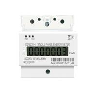 Contatore di energia for guida DIN, wattora, LCD, monofase, a tre fili, 10(100) A, 110V/220V 60HZ