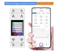 Contatore di energia intelligente AT2PW 100A Tuya Su Guida Din Contatore di Energia Smart Switch Telecomando Digital Volt Amp Kwh Misuratore del Fattore di Frequenza Protezione da perdite da sottotens