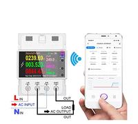 Contatore di energia intelligente AT4PW 100A Tuya Su Guida Din Smart Switch Telecomando Digital Power Energy Volt Amp Kwh Misuratore del Fattore di Frequenza Protezione da perdite da sottotensione
