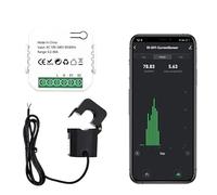 Contatore di energia intelligente Tuya Contatore di Energia 80A Con Trasformatore di Corrente Morsetto KWh Monitor di Potenza Statistiche Elettricità 50/60Hz Protezione da perdite da sottotensione