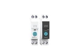 Contatore di energia intelligente Tuya Smart Circuit Breaker Switch Con Misurazione 63A1P Din Rail Remote Control Smart Home App Timer Modulo Protezione da perdite da sottotensione(Black with metering