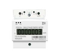 Contatore di energia kWh/ora su guida DIN, 100 A, 110 V, 220 V, 50-60 Hz, LCD, monofase, 2 fili, 3 fili(L L 220V 60Hz)