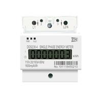 Contatore di energia kWh/ora su guida DIN, 100 A, 110 V, 220 V, 50-60 Hz, LCD, monofase, 2 fili, 3 fili(L N 110V 60Hz)