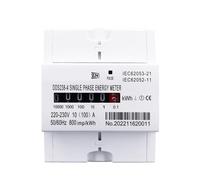Contatore di energia monofase Din Rail 220-230 V CA 60 A 100 A Monitoraggio kWh Display conteggio meccanico 5+1 50/60 Hz 800/1600 imp/kwh(60A 1600 imp per kwh)