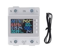 Contatore di energia monofase Display LCD digitale Tester di utilizzo dell'elettricità montato su guida DIN Voltmetro Amperometro Watt Kwh Misuratore di potenza AC 63A per uso