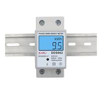 Contatore di energia su guida Din 5-80A Display digitale retroilluminato LCD Contatore di energia elettronico monofase KWh Voltmetro Amperometro Volt(Without Backlight,220V)