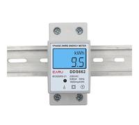 Contatore di energia su guida Din 5-80A Display digitale retroilluminato LCD Contatore di energia elettronico monofase KWh Voltmetro Amperometro Volt(Without Backlight,110V)