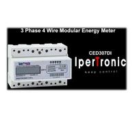 CONTATORE DI ENERGIA TRIFASE 100 A LCD DIN