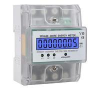 Contatore di energia trifase 4 fili Display digitale Misuratore di potenza 380 V CA Schermo LCD ad alta precisione Montaggio su guida DIN per uso commerciale industriale