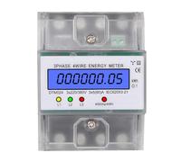 Contatore di energia trifase a 4 fili 220/380 V 5-80 A Installazione del contatore di consumo energetico Contatore di energia elettrica digitale for uso domestico(Single Phase)