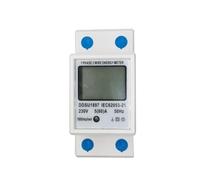 Contatore di energia Wattmetro a due fili Consumo energetico Retroilluminazione Monofase 230v 50hz Dds662 Contatore di energia Elettrico su guida Din Kwh
