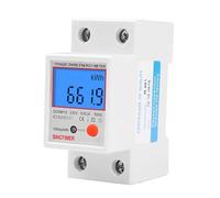 Contatore di energia zero su guida Din digitale monofase Reset kWh Tensione Corrente Misuratore di consumo energetico Wattmetro Elettricità 230 V CA(White Shell)