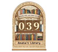 Contatore Di Libri Letti | Decorazione Rustica In Legno Per Libreria | Segnale Tracker Per Libri Letti Contatore - Per Ragazzi Ragazze Insegnanti ri Casa Camera Da Soggiorno Scuola Dormitorio