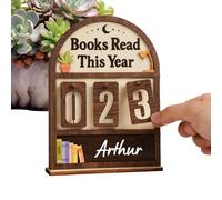 Contatore Di Libri Tracker - Decorazione Per La Biblioteca Con Una Libreria In Legno | Strumento Per Monitorare Le Letture Completate - Per L'Angolo Studio, La Casa, L'Ufficio, Il Soggiorno E L'Angolo