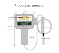 Contatore di portata, Tester Di Cloro 2 In 1 Misuratore Di PH E CL2 Misuratore Di Cloro For Piscine E Spa Rilevatore Di Qualità 'acqua For Acquari E Sorgenti Termali per acqua, gasolio, benzina(1pcs)