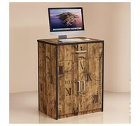 Contatore di ricezione compatto con ripiano spesso 16 mm, guide silenziose, cerniere idrauliche a chiusura ammortizzata, protezione anti pizzico, design a tre sezioni per uffici moderni