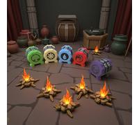 Contatore di vita Elemental Energy MTG - Temi Montagna/Foresta/Acqua, scheda segnatempo chiara e audace per giochi da tavolo, regali di Ognissanti e Natale, decorazioni natalizie per la casa tedesco+r