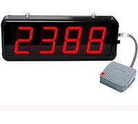Contatore Digitale 4 Cifre con Pedale a Piede, Ampio Display LED 0-9999, Funzione Memoria per Conteggio Senza Mani in Linee di Produzione in Fabbriche, Officine, Magazzini e Logistica