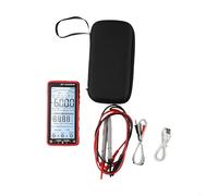 Contatore digitale 6000 conteggi con NCV Live Wire Detection USB ricaricabile grande retroilluminazione LCD Gamma automatica per test elettrici e uso (rosso)