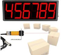 Contatore Digitale A 6 Cifre Da 4 Pollici, Ampio Display LED, Conta Fino A 999999, Conteggio Con Rilevamento Del Sensore, Distanza Di Regolabile 30 A 70 Cm