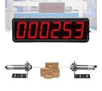 Contatore digitale a infrarossi a LED, contatore intelligente a doppia sonda a 6 cifre con telecomando, conta fino a 999999, distanza di rilevamento 0-20 m per fabbriche e officine