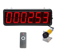 Contatore Digitale a LED a 6 Cifre Da 3 Pollici, Contatore Per Linea Di Produzione Con Telecomando, Sensore Con Conteggio Fino a 999999, Distanza Di Induzione Regolabile a 70cm, Per Carico Su Nastro