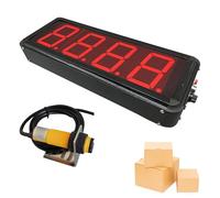 Contatore digitale a LED, contatore a 4 cifre per nastri trasportatori, conta fino a 9999, strumenti di misurazione per linee di produzione con sensore a infrarossi