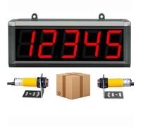 Contatore digitale a LED, contatore digitale con display a 5 LED, distanza del sensore 0-5 m, conteggio fino a 99999, con telecomando, funzione di memoria di spegnimento, per fabbriche, line