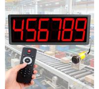 Contatore Digitale a LED da 3 Pollici e 6 cifre, Conta Fino a 999999, Distanza di induzione 70 cm con Telecomando, conteggio Automatico, sensibilità Regolabile, Memoria di interruzione di Corrente