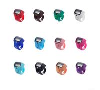 Contatore digitale a LED per mini anello Tally Tool con reset del suono, clicker portatile per tracciamento del giro, moschea, 9 x 5 cm (viola)