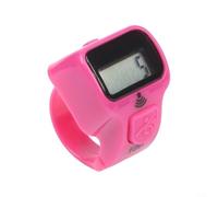 Contatore digitale a LED per mini anello Tally Tool con reset del suono, clicker portatile per tracciamento giro moschea tessitura 9 x 5 cm (rosso rosa)