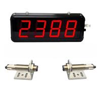 Contatore digitale a LED per nastro trasportatore Contatore digitale a infrarossi - Display a 4 cifre, conta fino a 9999, ampio raggio di rilevamento di 902 cm, perfetto per ambienti industr