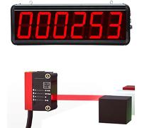Contatore digitale con sensore laser a 6 cifre a LED, totalizzatore elettronico per oggetti trasparenti colorati, contatore regolabile da 30 a 300 mm, adatto per fabbriche, officine, parcheg