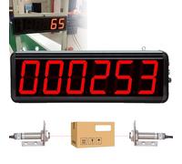 Contatore digitale con sensore laser, display LED a 6 cifre, distanza di induzione regolabile da 0 a 20 m, ideale per sistemi di trasporto industriali