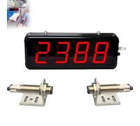 Contatore digitale, contatore con sensore laser, contatore digitale a 4 cifre, doppio LED a infrarossi, distanza di ripresa di 20 m, contatore a cifre, fino a 9999, può essere utilizzato per