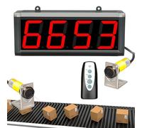 Contatore digitale Contatore digitale a LED, contatore con display a 4 cifre, distanza di rilevamento 0-5 m, conteggio fino a 9999, con telecomando, conteggio accurato, per nastri trasportat