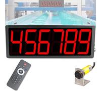 Contatore digitale Contatore digitale a LED, contatore con display a LED da 3 pollici, distanza di rilevamento 70 m, intervallo di conteggio 0-999999, con telecomando, conteggio automatico,