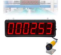 Contatore digitale Contatore digitale a LED da 3 pollici Display automatico 0-999999 con sensore a infrarossi, 6 cifre intelligente per fabbriche, magazzini, centri logistici,