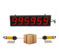 Contatore digitale Contatore digitale a LED Doppio sensore a infrarossi a 6 cifre fino a 999999, distanza di rilevamento del sensore a infrarossi fino a 5 m Digitalizzatore per fabbriche, of
