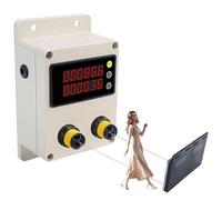 Contatore digitale Contatore digitale del traffico clienti, sensore bidirezionale con raggio di rilevamento di 9,6 piedi, riconoscimento della direzione di entrata/uscita per parchi e superm