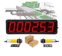 Contatore digitale da 3 pollici, display a LED a 6 cifre, contatore per nastri trasportatori con memoria per interruzioni di corrente, conteggio: 0-999999/sensibilità: 4 marce, adatto per na