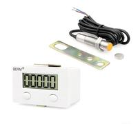 Contatore Digitale Elettronico con Sensore Magnetico, Gamma di Conteggio da 0 a 99999 pz (Contatore 6 bit+induttore metallico+accessori)